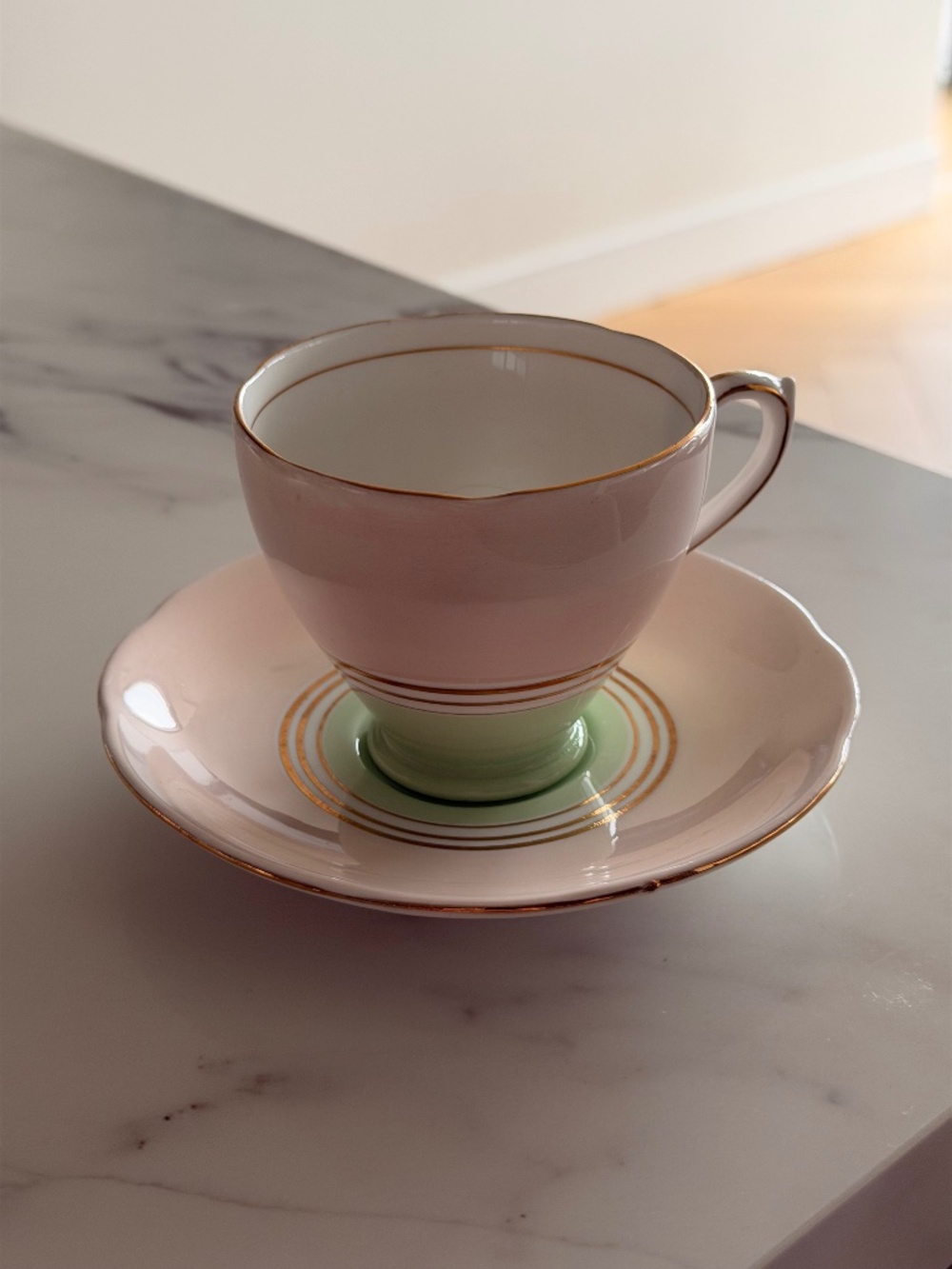 Vintage Royal Standard Teacup and Saucer: Fine Bone China